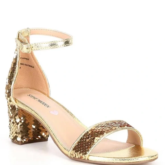 slim fit dress slacks Women's Pruce Ankle Strap Block Heel Sandals - Gold main image 0
